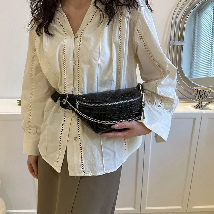 sac chic effet crocodile