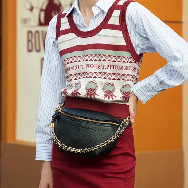 chaîne dorée sac banane