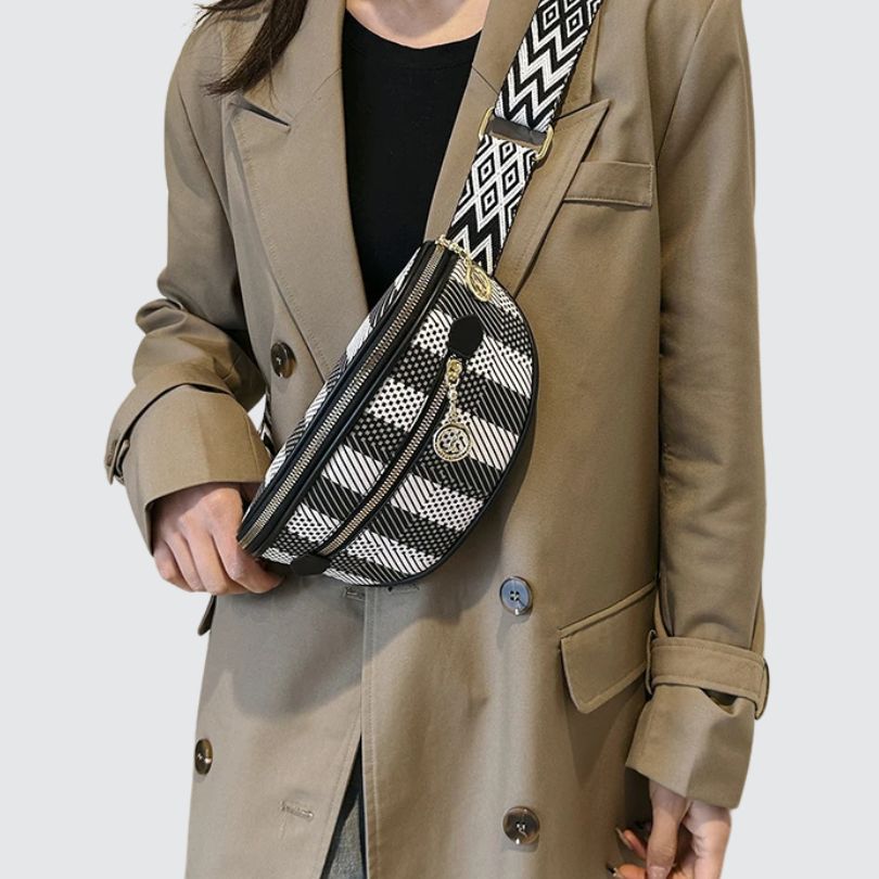 sac banane motifs géométriques