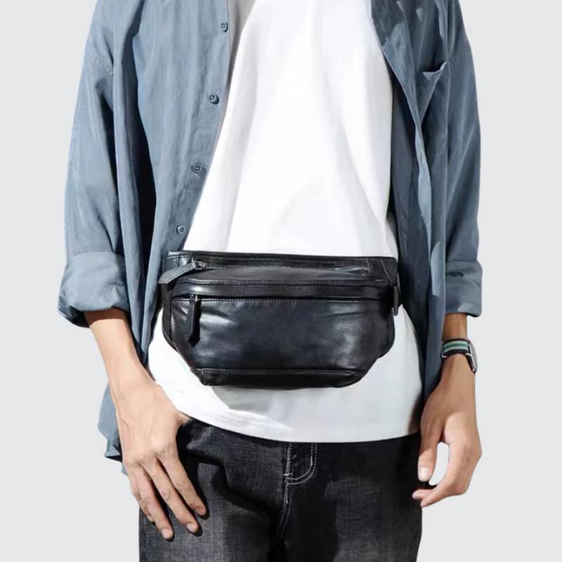 accessoire cuir noir homme