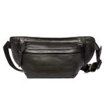 Sac banane homme en cuir noir élégant et pratique