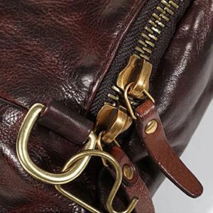 Vue du sac banane en cuir froissé pour homme haut de gamme