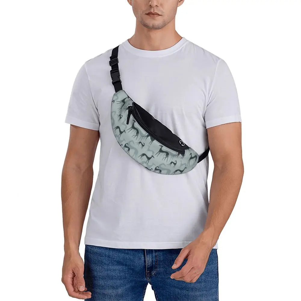 sac banane motif lévrier