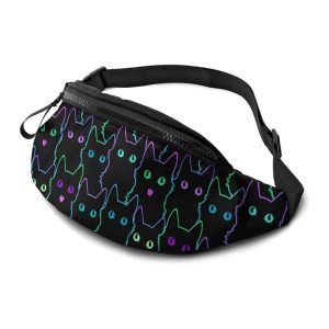 sac banane tissu à motifs de chat