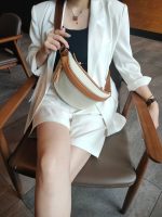 Sac banane femme luxe en cuir grainé