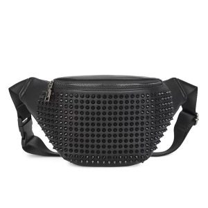 sac banane cuir à clous élégant