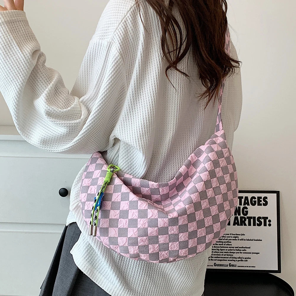 sac banane bandoulière femme damier