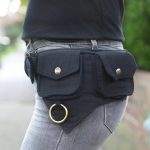 sac ceinture coton noir