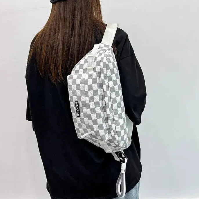 sac imperméable motif damier