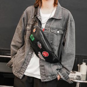 sac banane cuir original