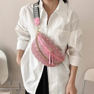 sac banane bandoulière zigzag