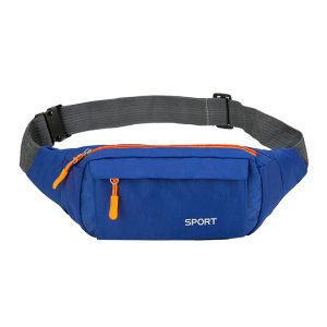 Vue de face du sac banane sport en tissu élégant