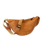 Sac banane femme velours côtelé