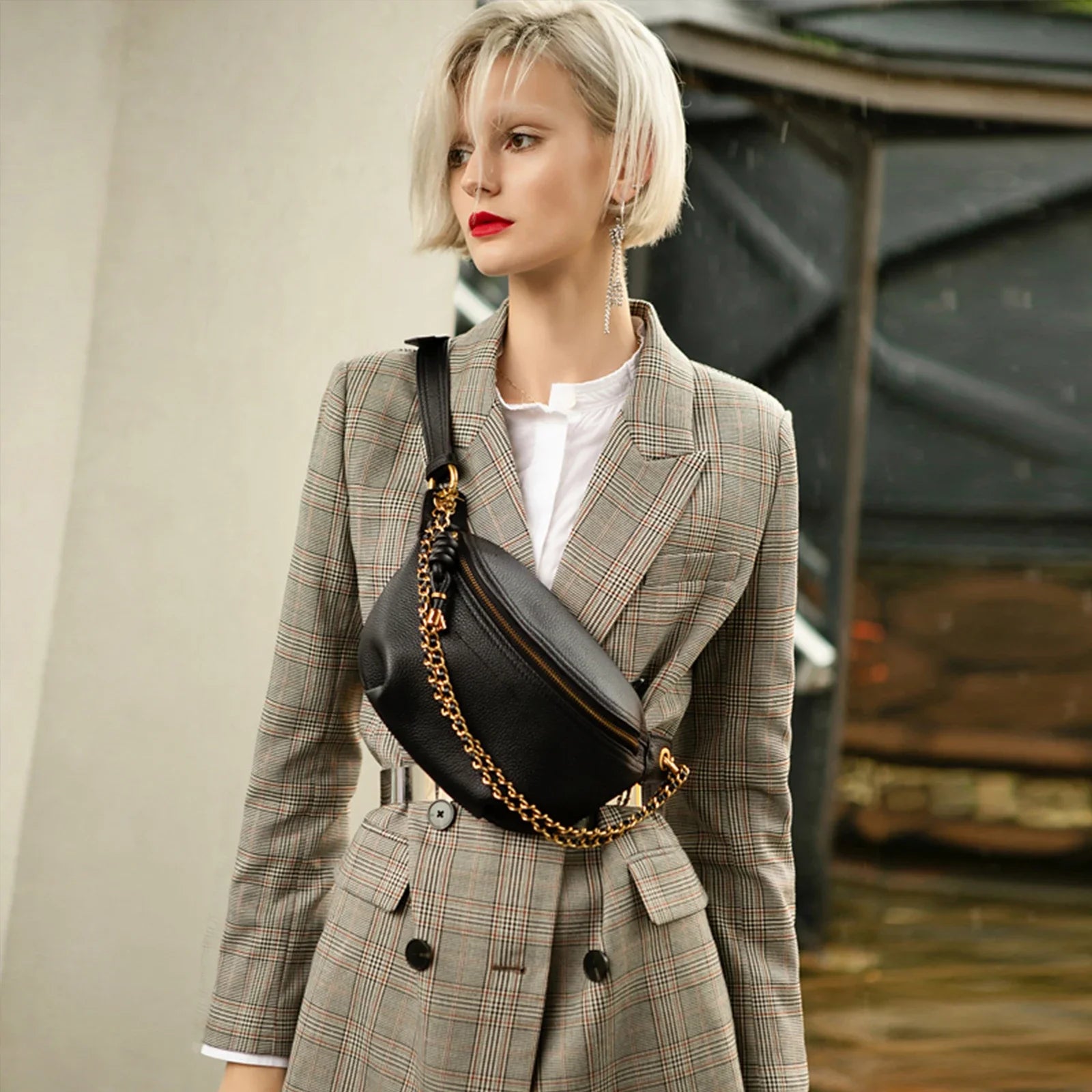 sac banane femme en cuir