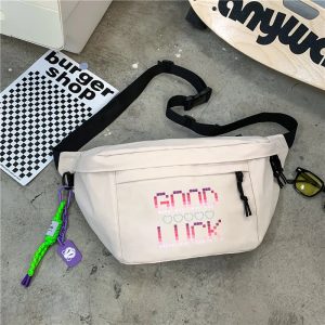 sac banane urbain beige