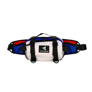 Vue de face du sac banane XL techwear en matériaux résistants