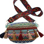sac banane bandoulière femme pompon