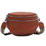 Sac banane bandoulière en cuir pour femme élégante
