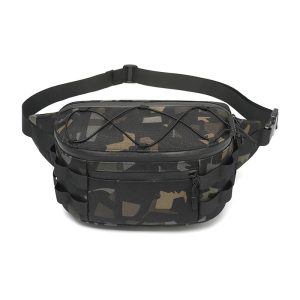 Vue rapprochée du sac banane homme ergonomique en cuir tendance