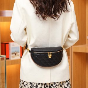 sac banane cuir élégance