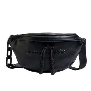 sac banane cuir noir femme