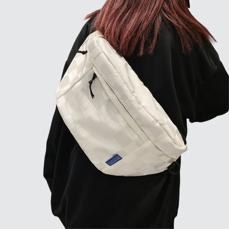 sac banane élégance damier