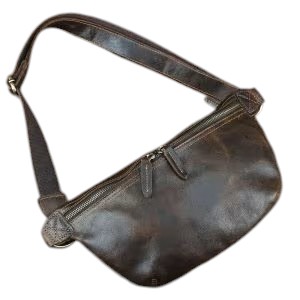 Sac banane homme en cuir patiné élégant et tendance