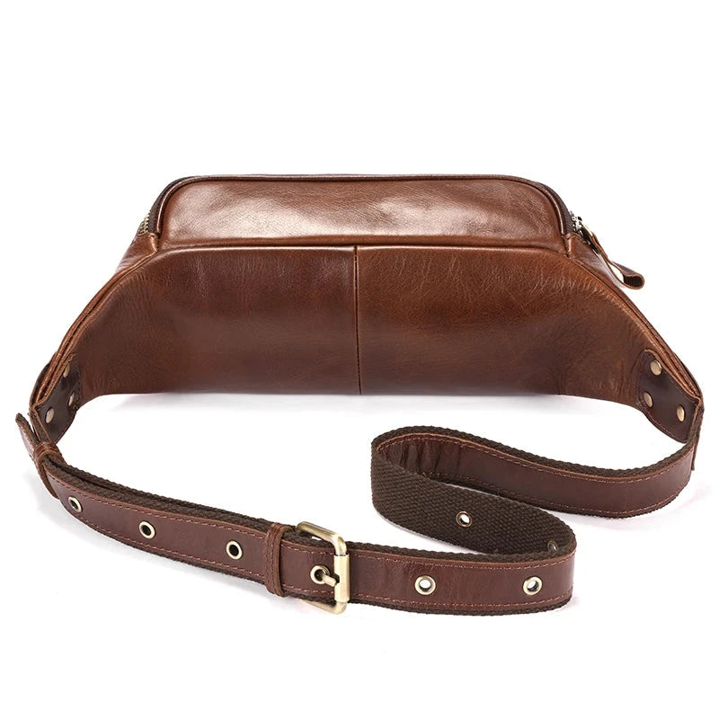 sac ceinture en cuir pour homme