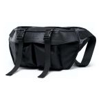 Sac banane bandoulière XL en cuir noir pour homme