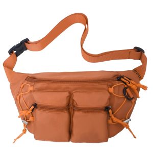 Vue du sac banane XL multipoches avec plusieurs compartiments spacieux