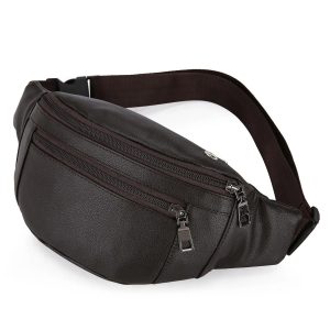 élégant sac banane cuir