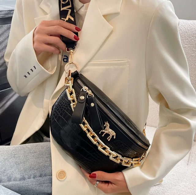 sac en cuir crocodile élégant