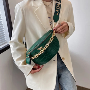 sac banane femme cuir crocodile