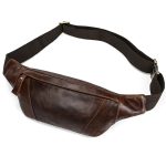 Sac banane en cuir vieilli élégant avec fermeture pratique