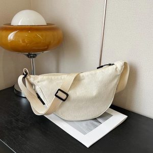 sac banane femme velours côtelé