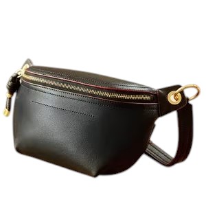 Sac banane noir femme en cuir élégant
