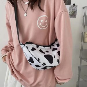 sac banane femme motif vache
