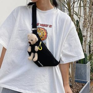 sac banane enfant avec peluche