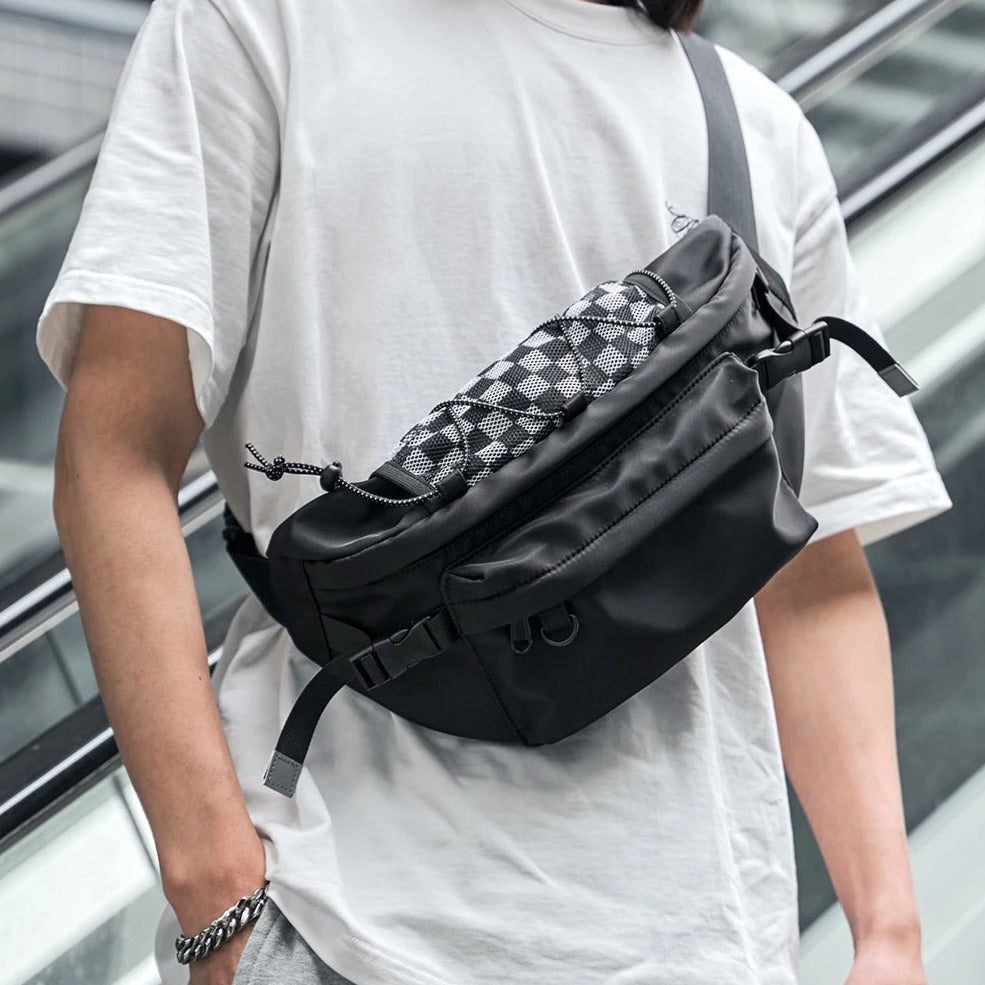 sac banane XL en damier