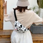 sac banane motif vachette