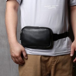 accessoire cuir double poche