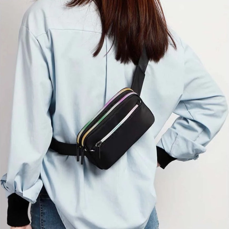 sac ceinture fermeture multicolore