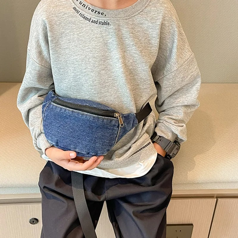 sac banane enfant denim