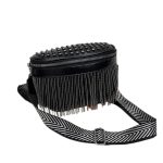 Sac banane femme en cuir avec franges élégantes