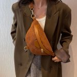 Sac banane femme velours côtelé chic