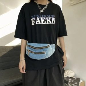 sac banane jean vintage