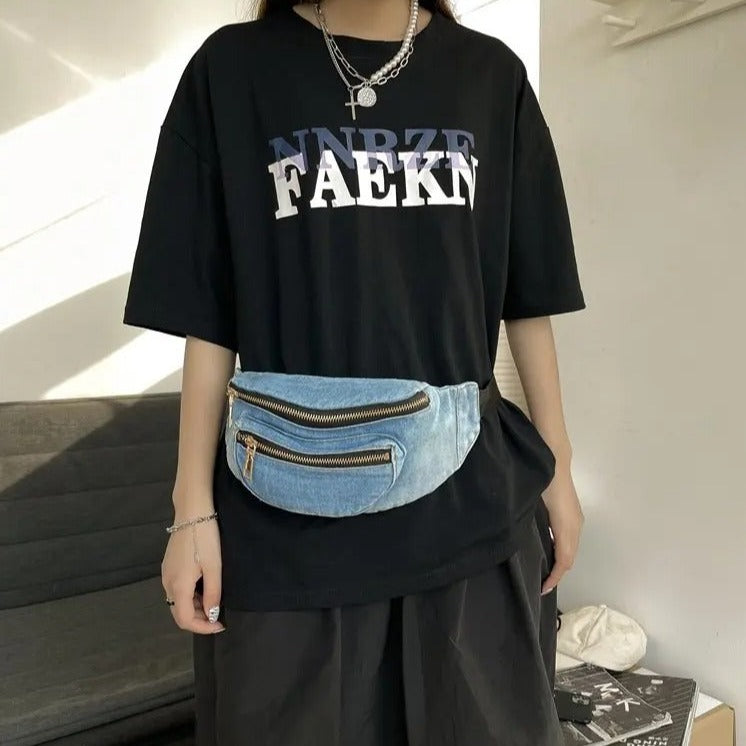 sac banane jean vintage