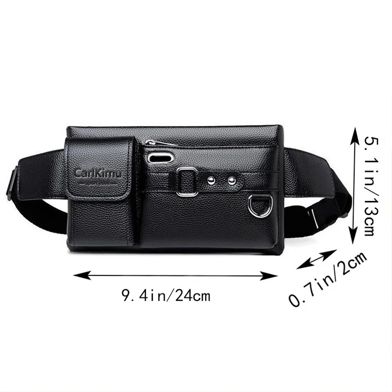 Design contemporain du sac banane pour homme en cuir