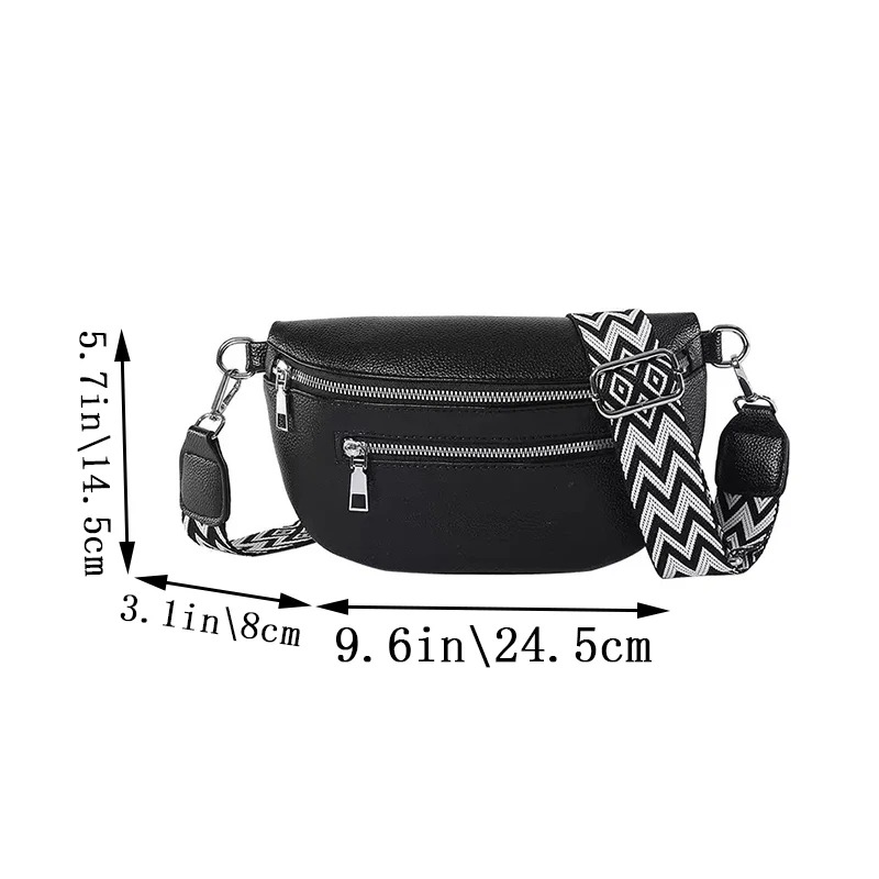 Vue rapprochée du sac banane femme en simili cuir doré brillant