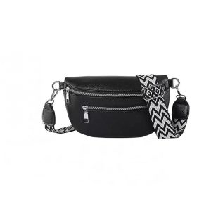 Sac banane femme chic en simili cuir porté en mode élégante